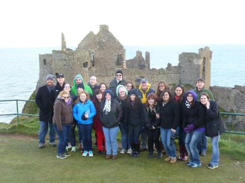 Students at Irish castle